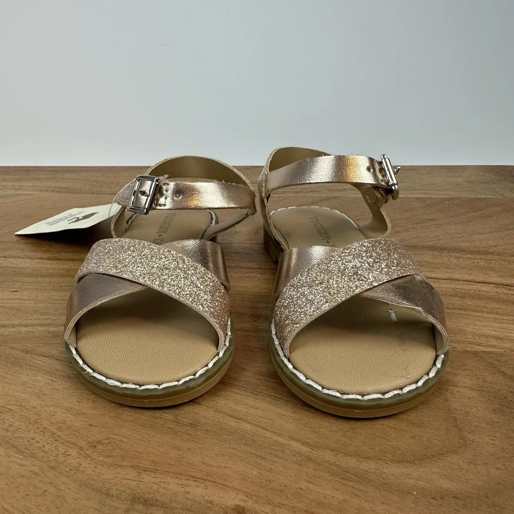 New‎ Little Kids Girls Tucker & Tate Tarya Rose Gold Glitter Sandals Size 5 C